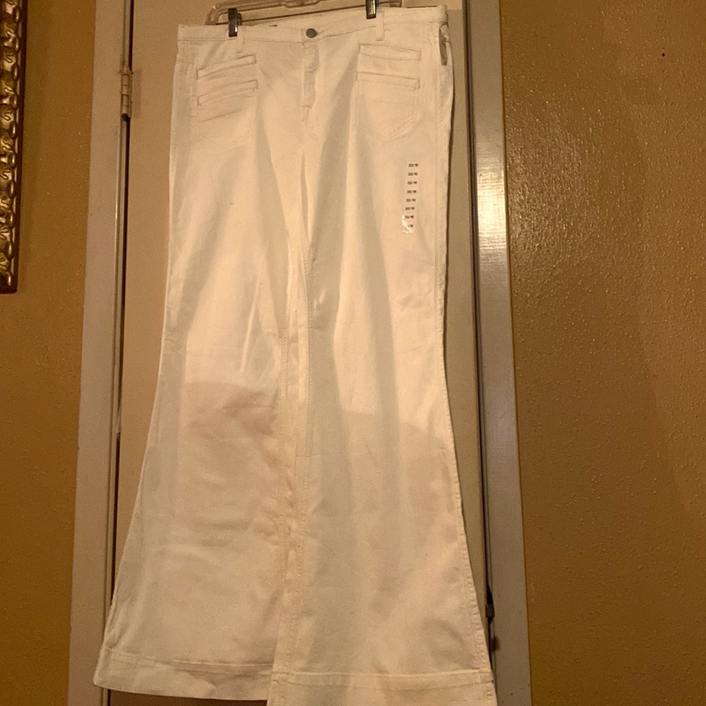 Gap 1969 off white Trouser jeans sz 33/16